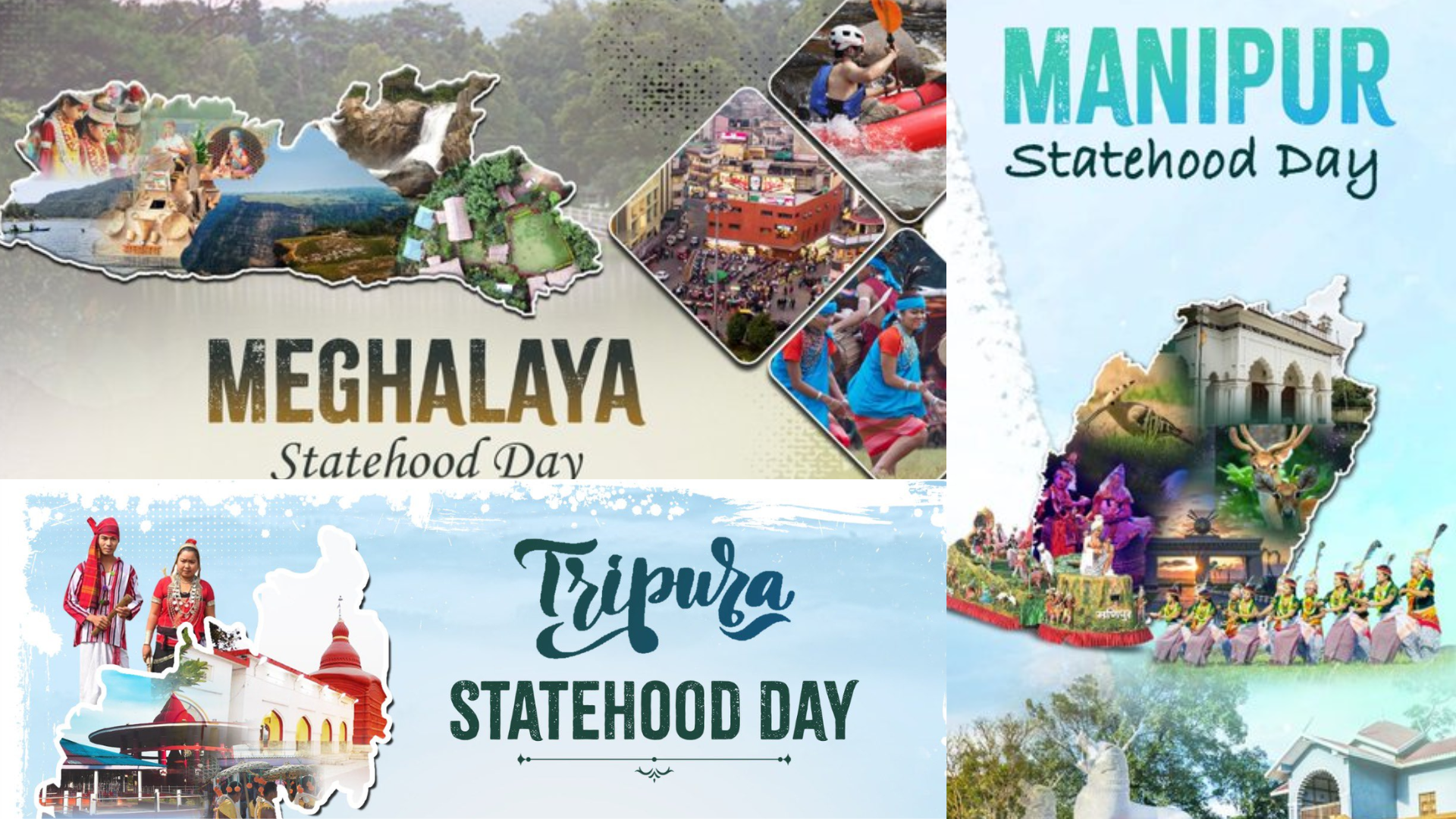 Manipur, Tripura, Meghalaya Celebrates Its Statehood Day Today, Amit Shah Sends Warm Greetings