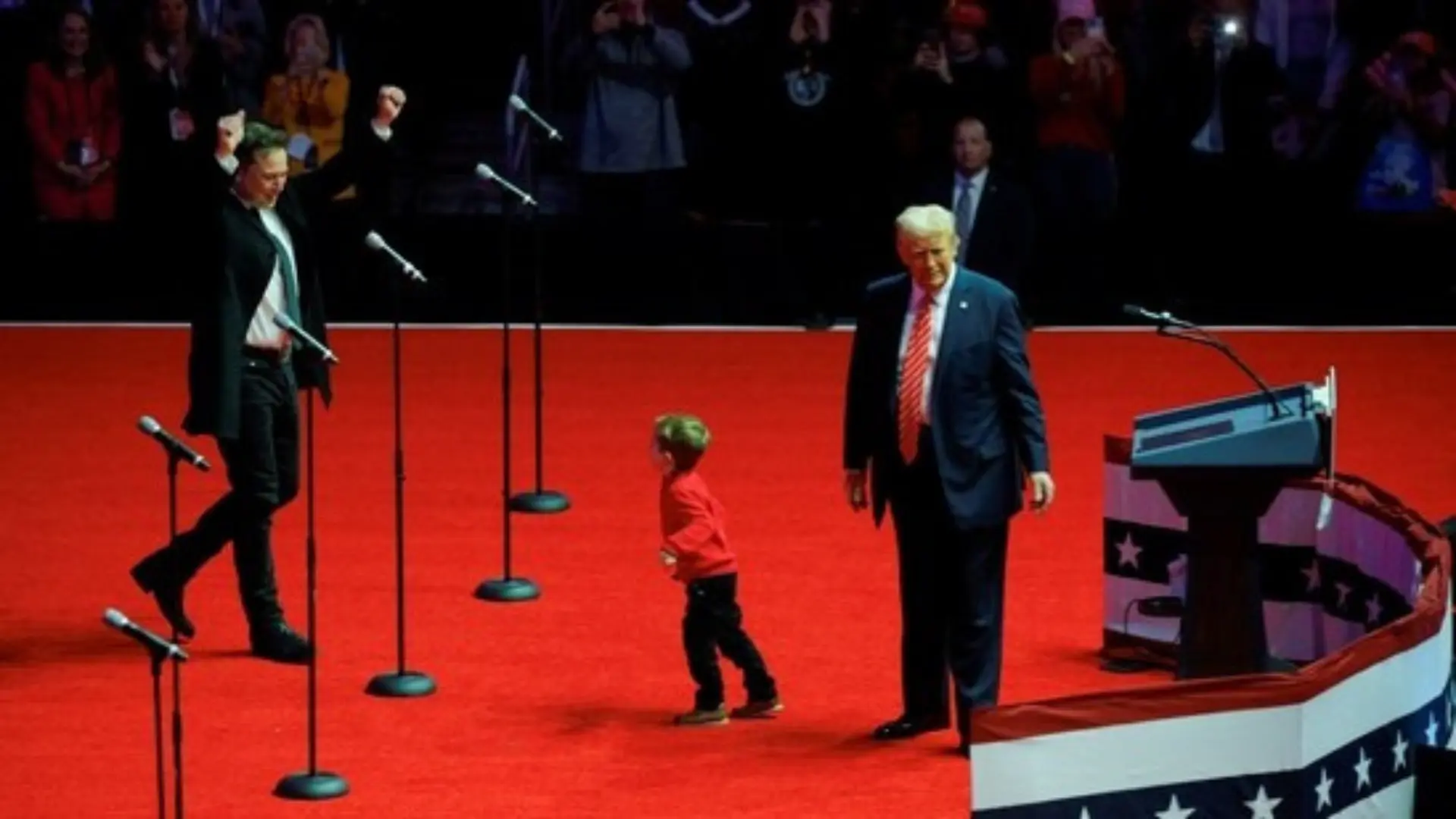 Elon Musk Apologizes At Trump Victory Rally As Son X Steals The Show With Adorable Gestures