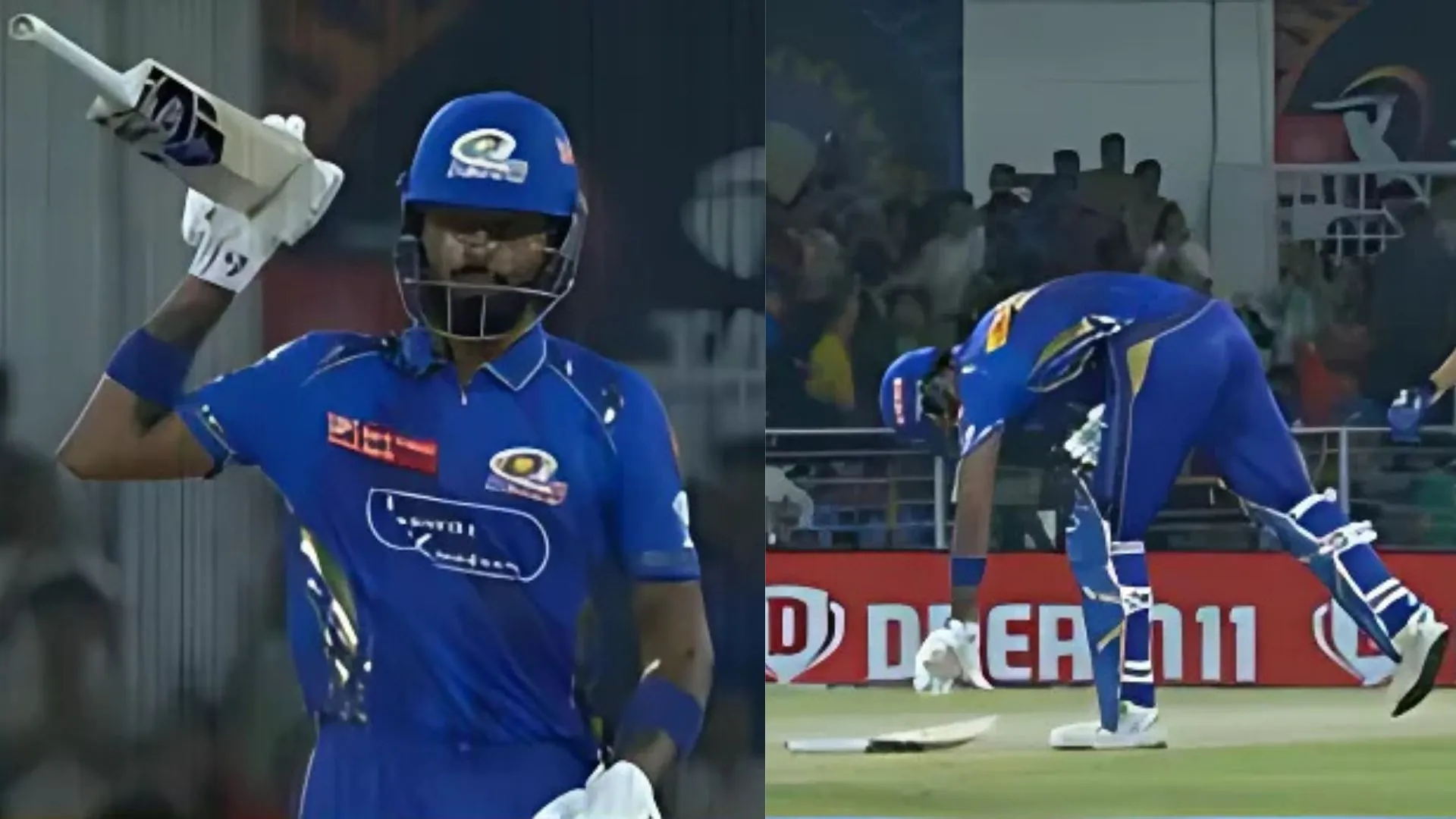WATCH: Hardik Pandya’s Frustrated Bat Throw After MI’s Defeat To LSG Goes Viral