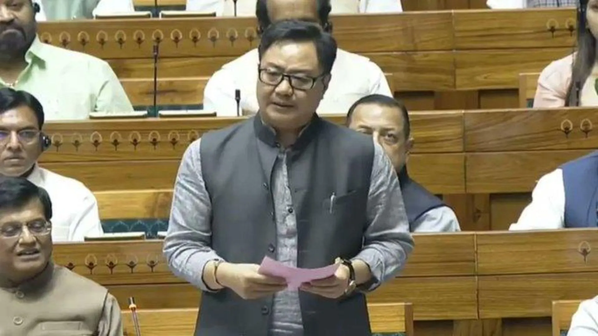 Waqf Amendment Bill: Kiren Rijiju Seeks Rajya Sabha’s Nod Amidst Opposition’s ‘Anti-Muslim’ Claims