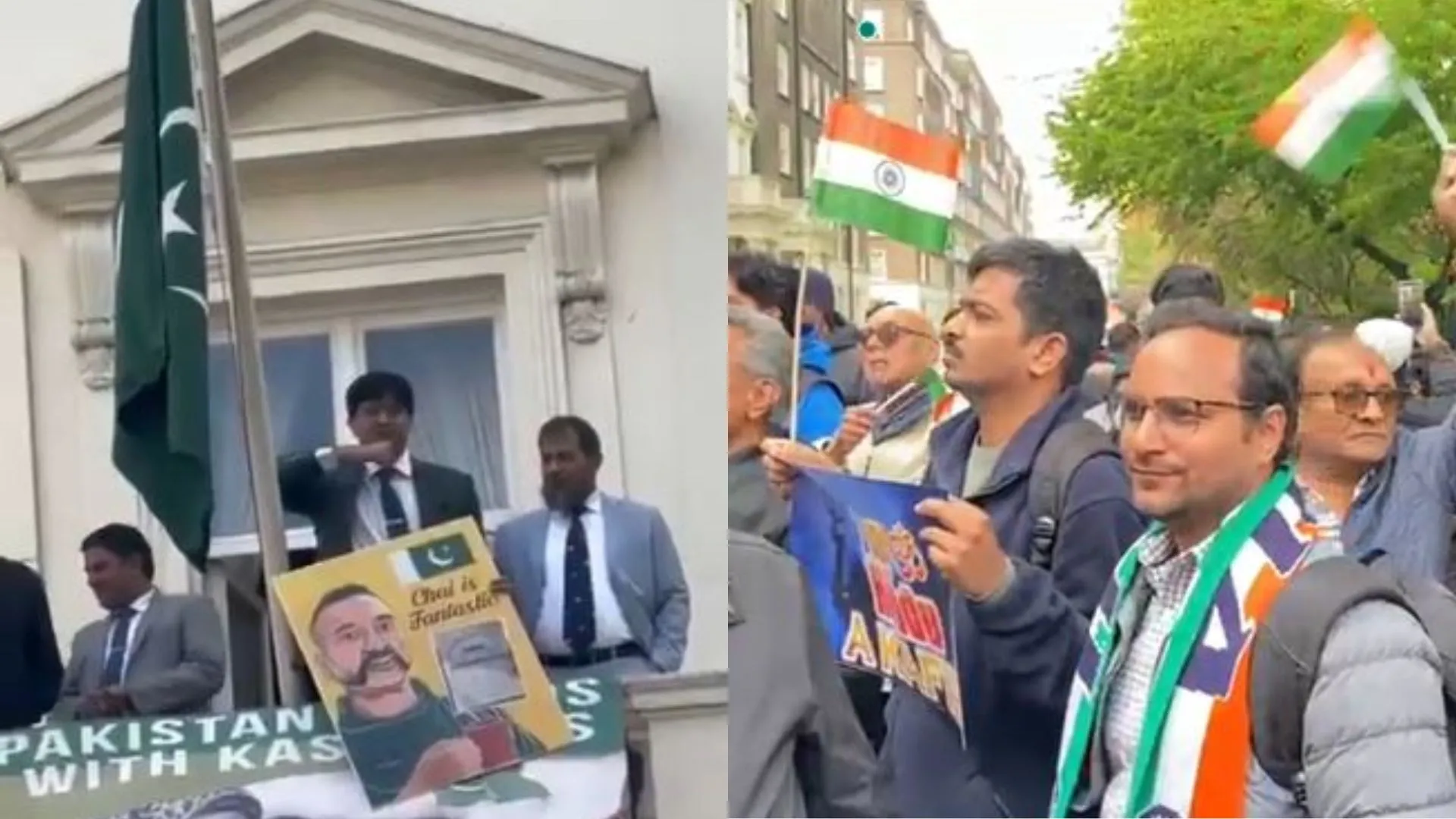 লন্ডনে ভারতীয় প্রতিবাদকারীদের গলা কাটার হুঁশিয়ারি 1 Pakistan High Commission UK