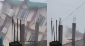 Shocking Video: 5-Storey Building Crashes In Shimla Due To Landslide, Rainfall Red Alert Issued