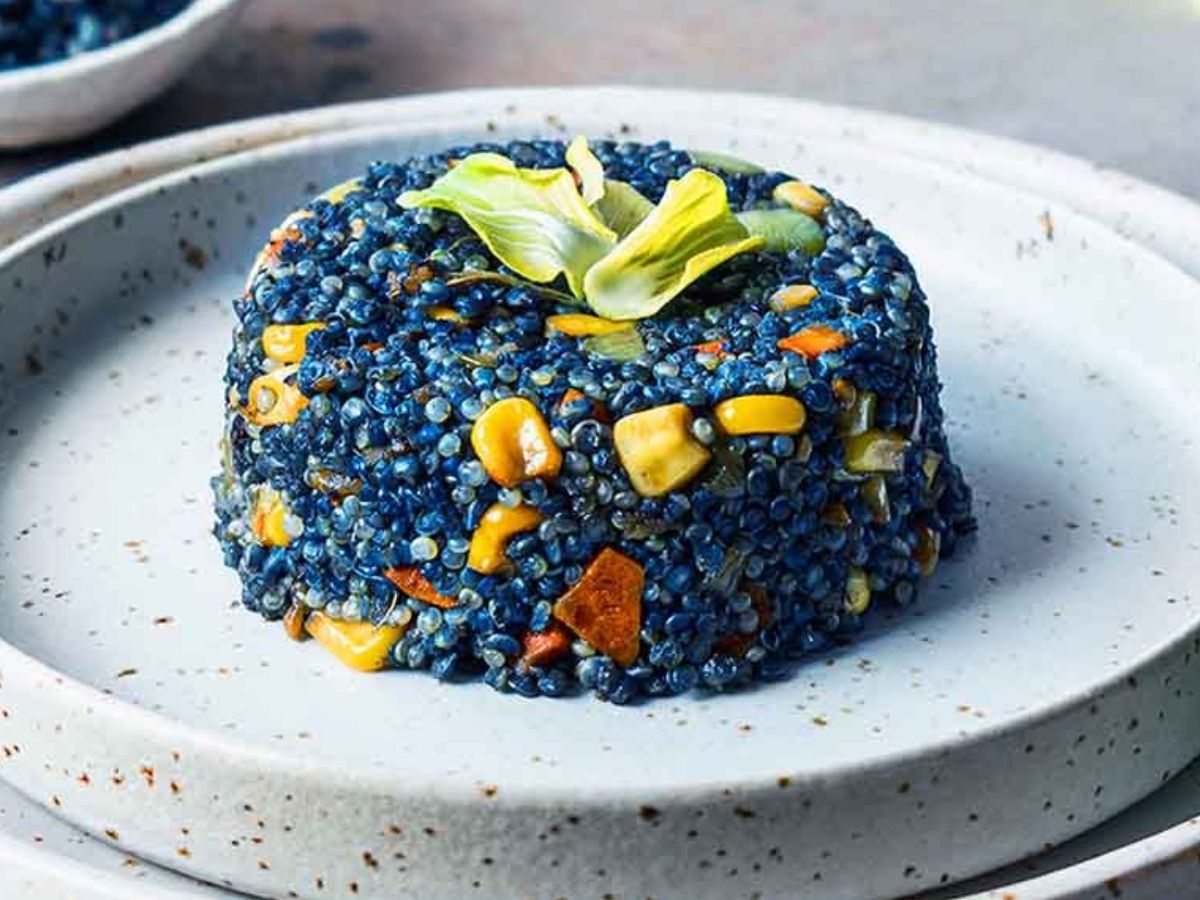 Blue Pea (Shankhpushpi) Quinoa bowl