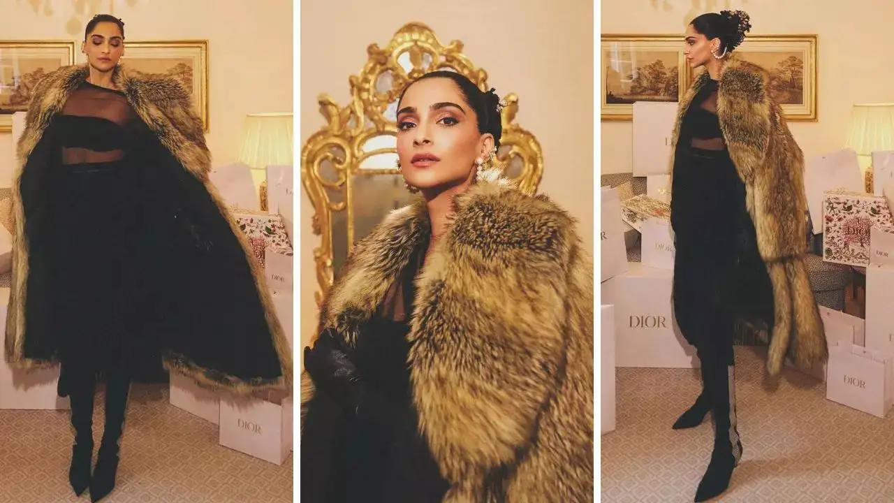 Sonam Kapoor wearing a sheer outfit paired