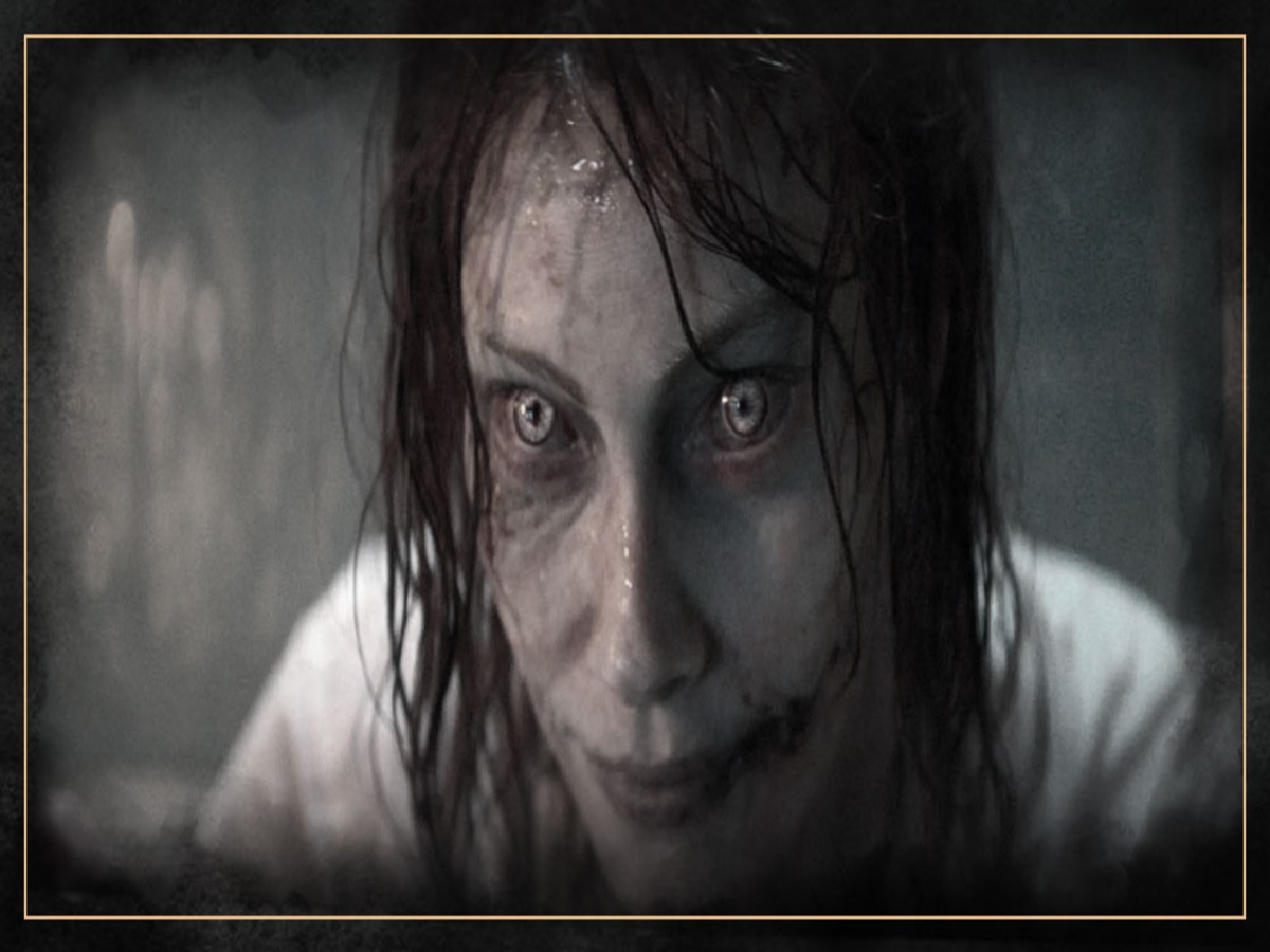 A chilling scene from "The Evil Dead," depicting the horror and chaos unleashed by the Book of the Dead.