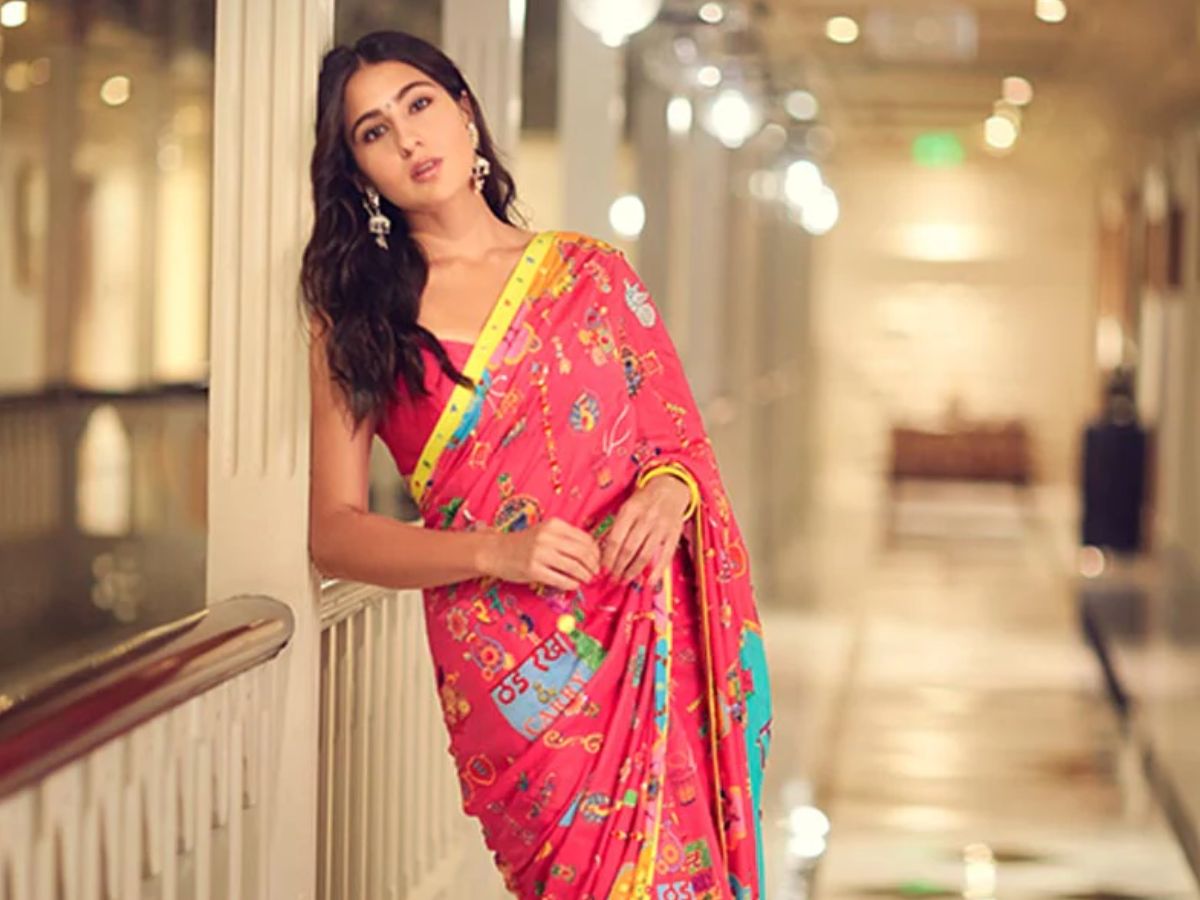 Flushed Cheeks and Barley there makeup with a cotton saree