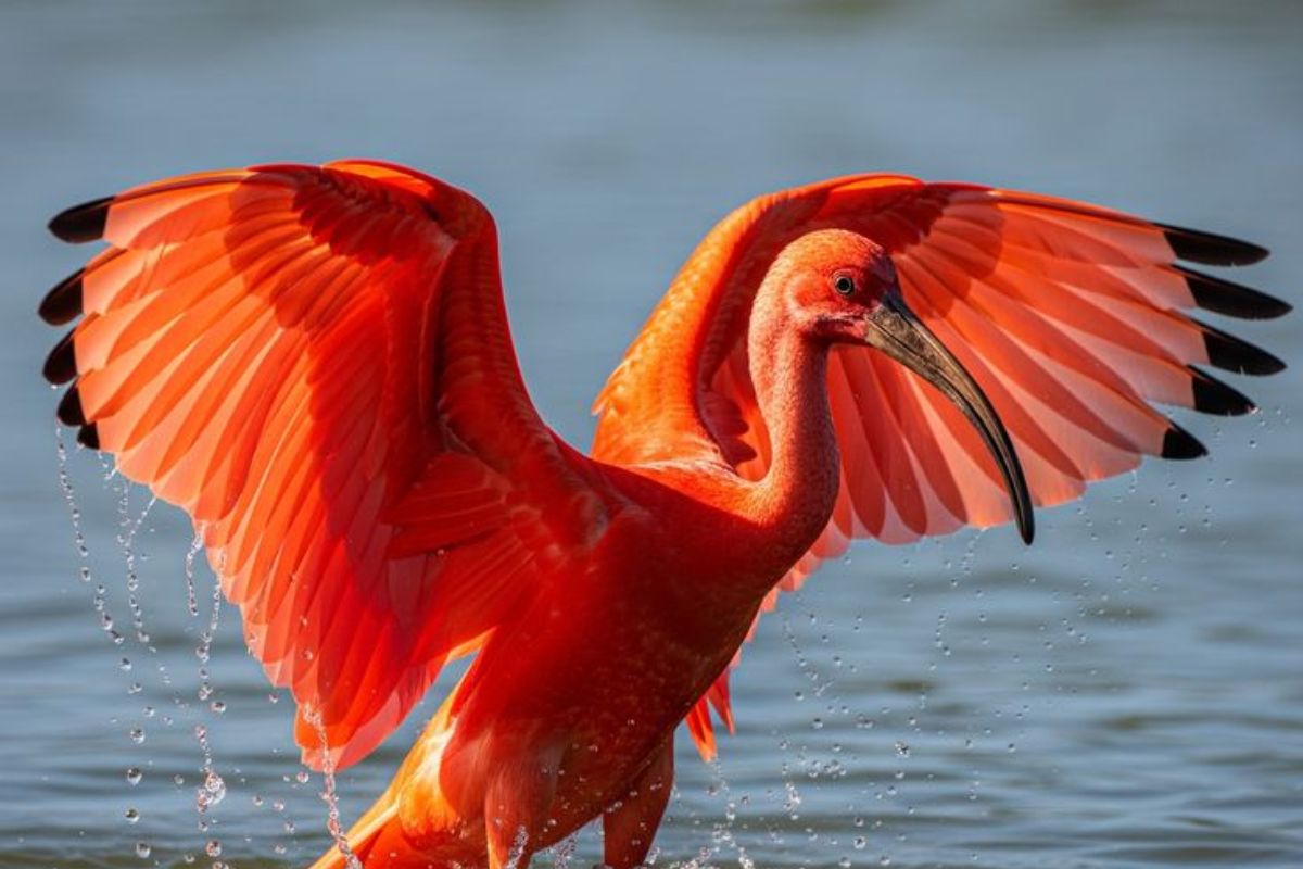 Scarlet Ibis (Jucenile or Diet-Deficient)