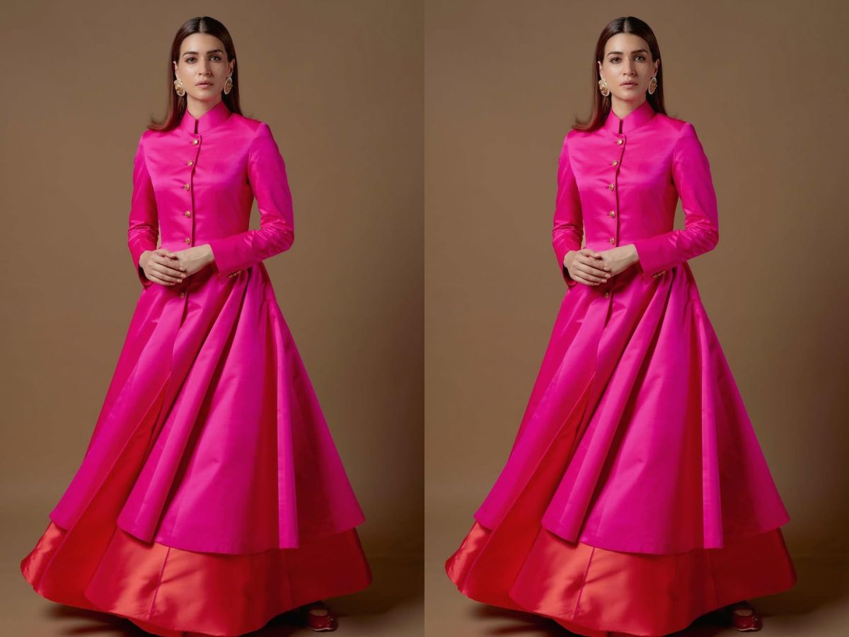 Hot-Pink Indo-Western Gown