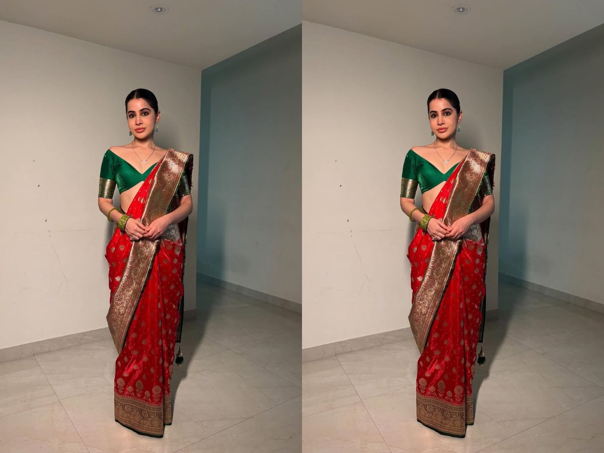 Red and Green Saree