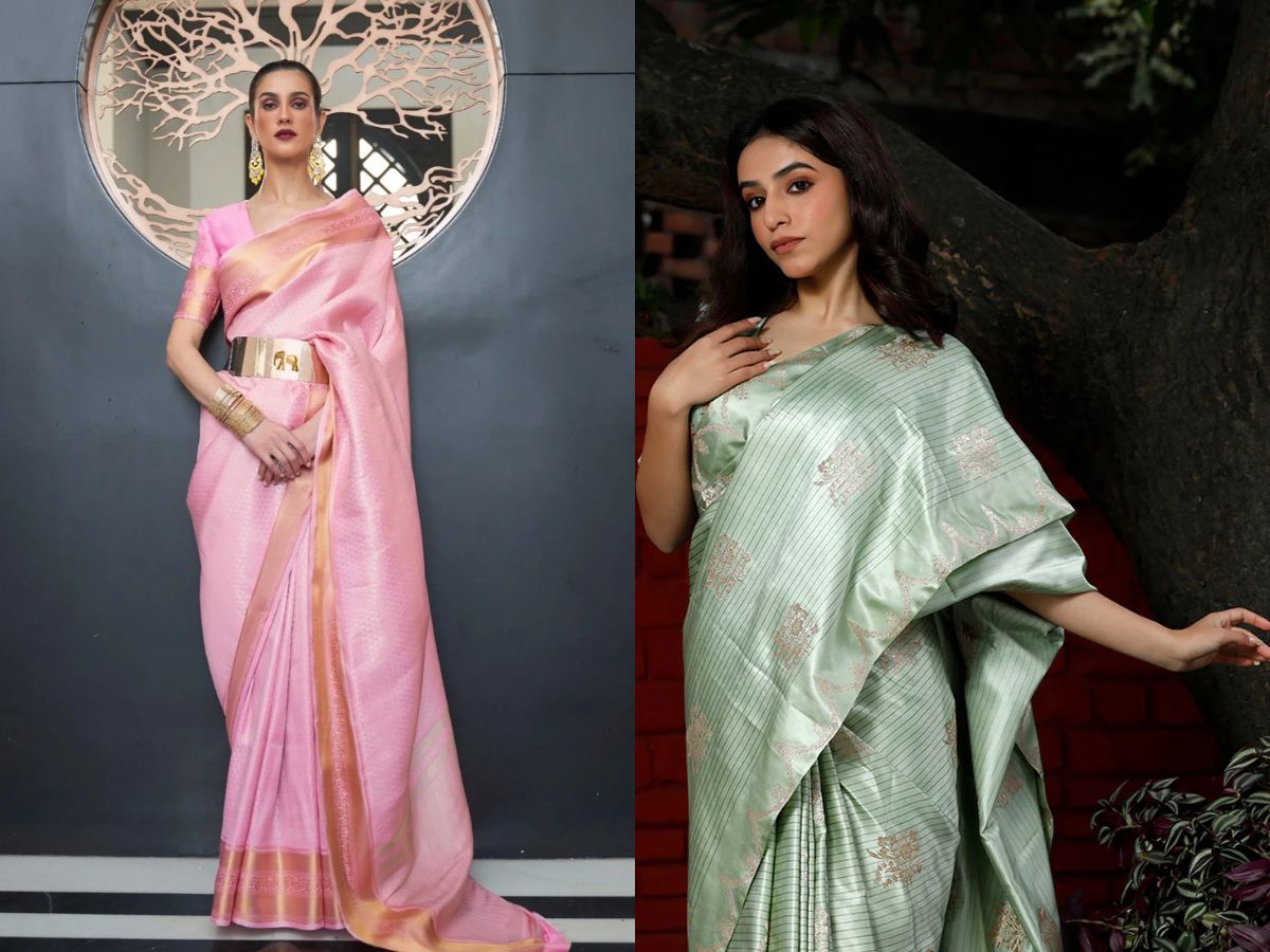 Soft pastel banarasi glam