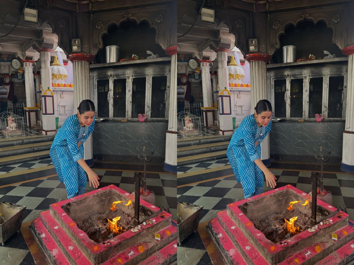 Blue and White Kurta Set