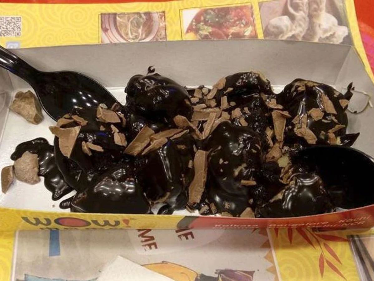 Chocolate Momos- At Wow Momos, various outlets