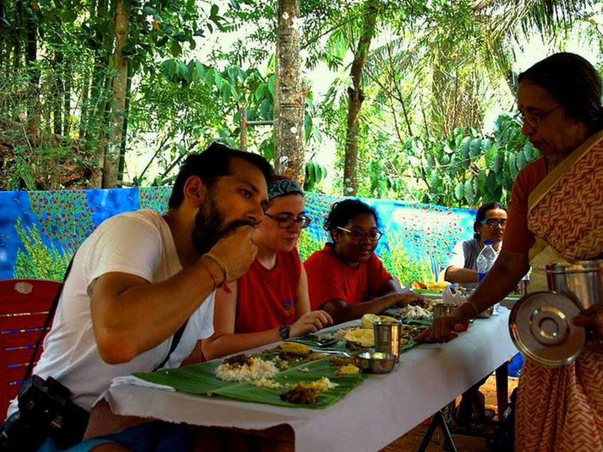 Family Eating Traditionally