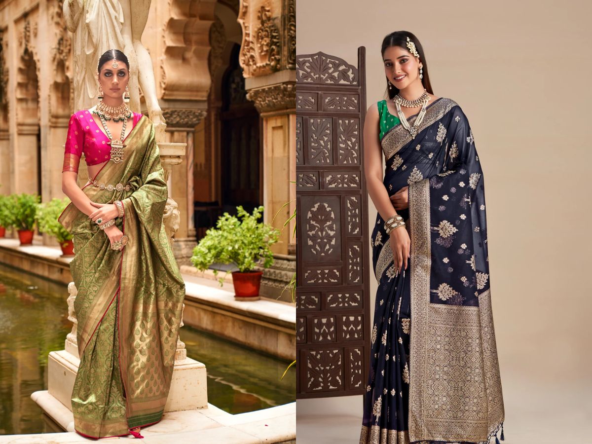 Contrasting blouse drama