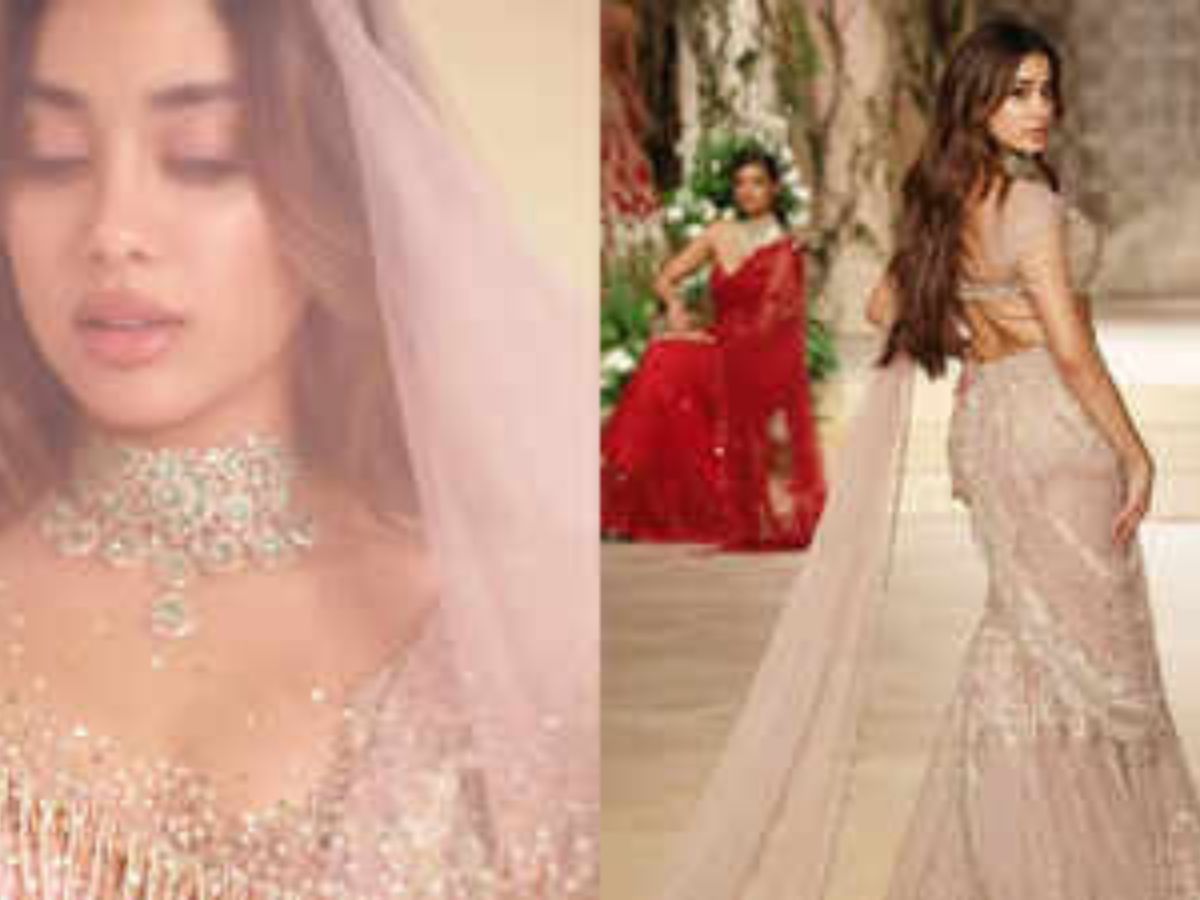 Janhvi Kapoor in Jayanti Reddy’s Blush Lehenga