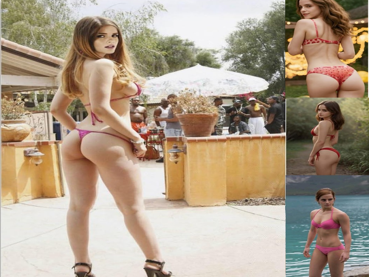 Emma Watson flaunting her fit body and elegant style, radiating confidence and charm