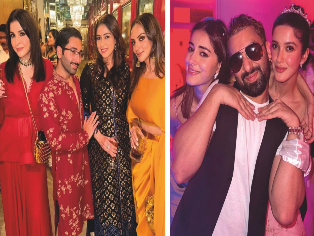 A compelling scene from a Bollywood party, showcasing the allure of the event alongside the ever-present eye of public scrutiny faced by celebrities.