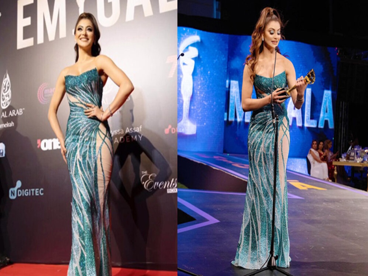 Urvashi Rautela receives ‘India’s Pride’ and ‘Most Powerful Woman’ awards at Emigala 2022.