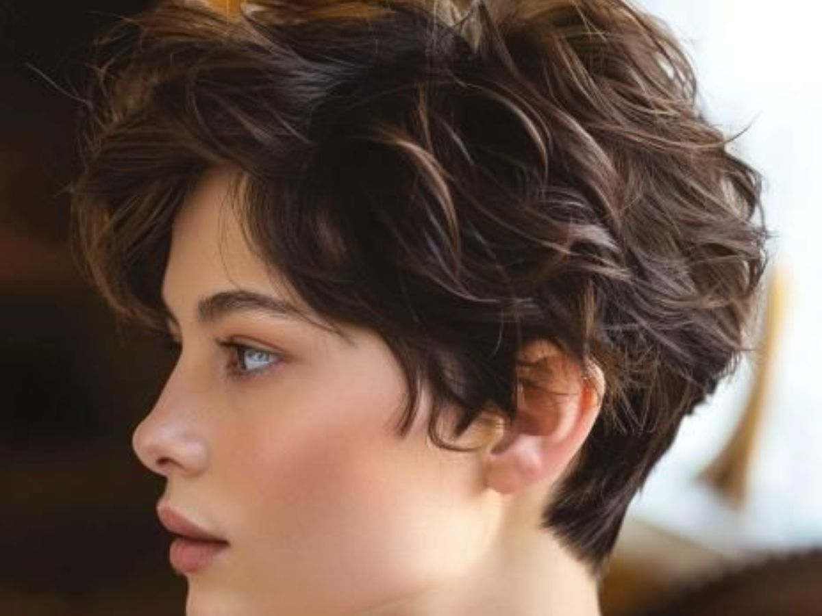 Textured pixie cut