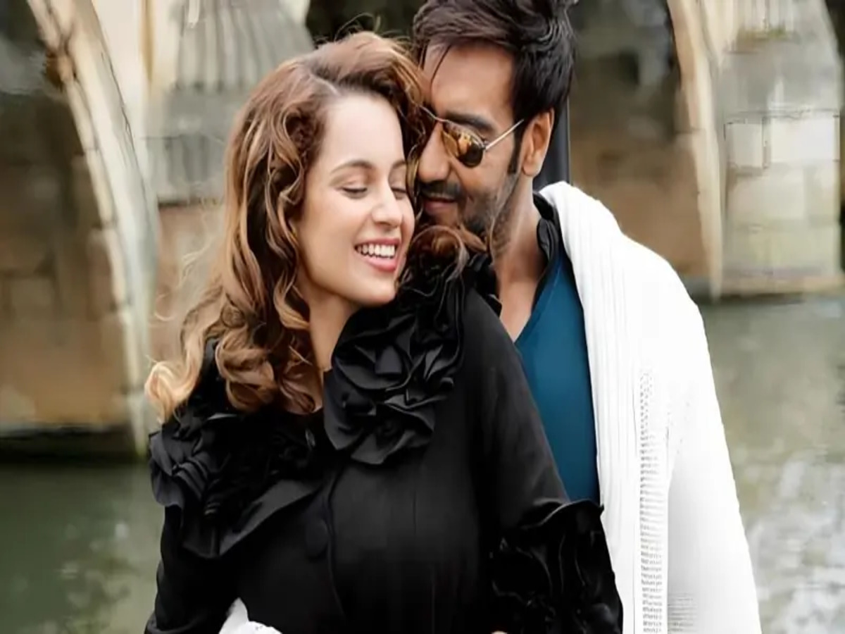 Ajay Devgn and Kangana Ranaut on the set of Once Upon a Time In Mumbaai.