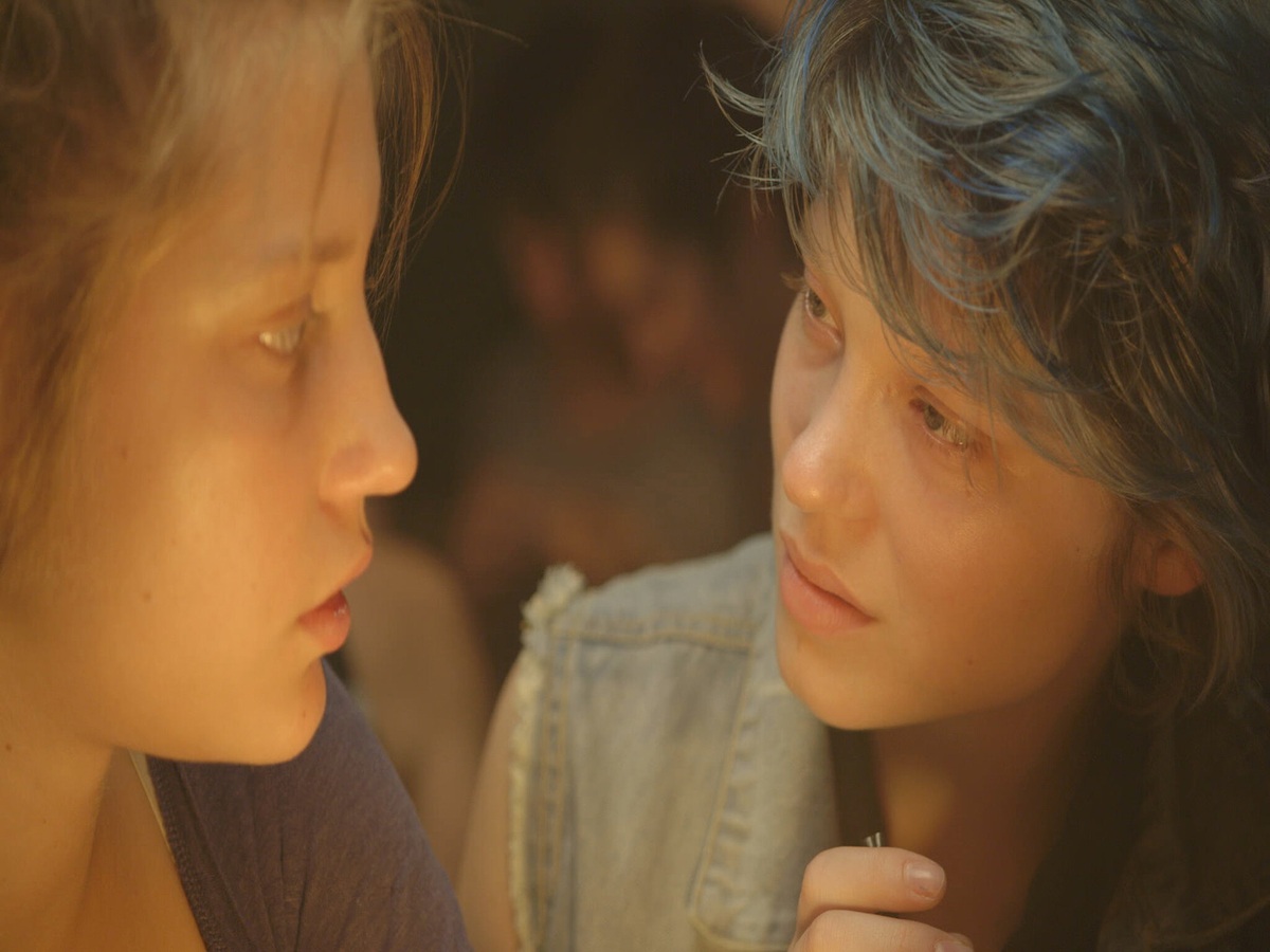 A poignant moment from "Blue is the Warmest Color," showcasing the protagonist's exploration of love and identity.