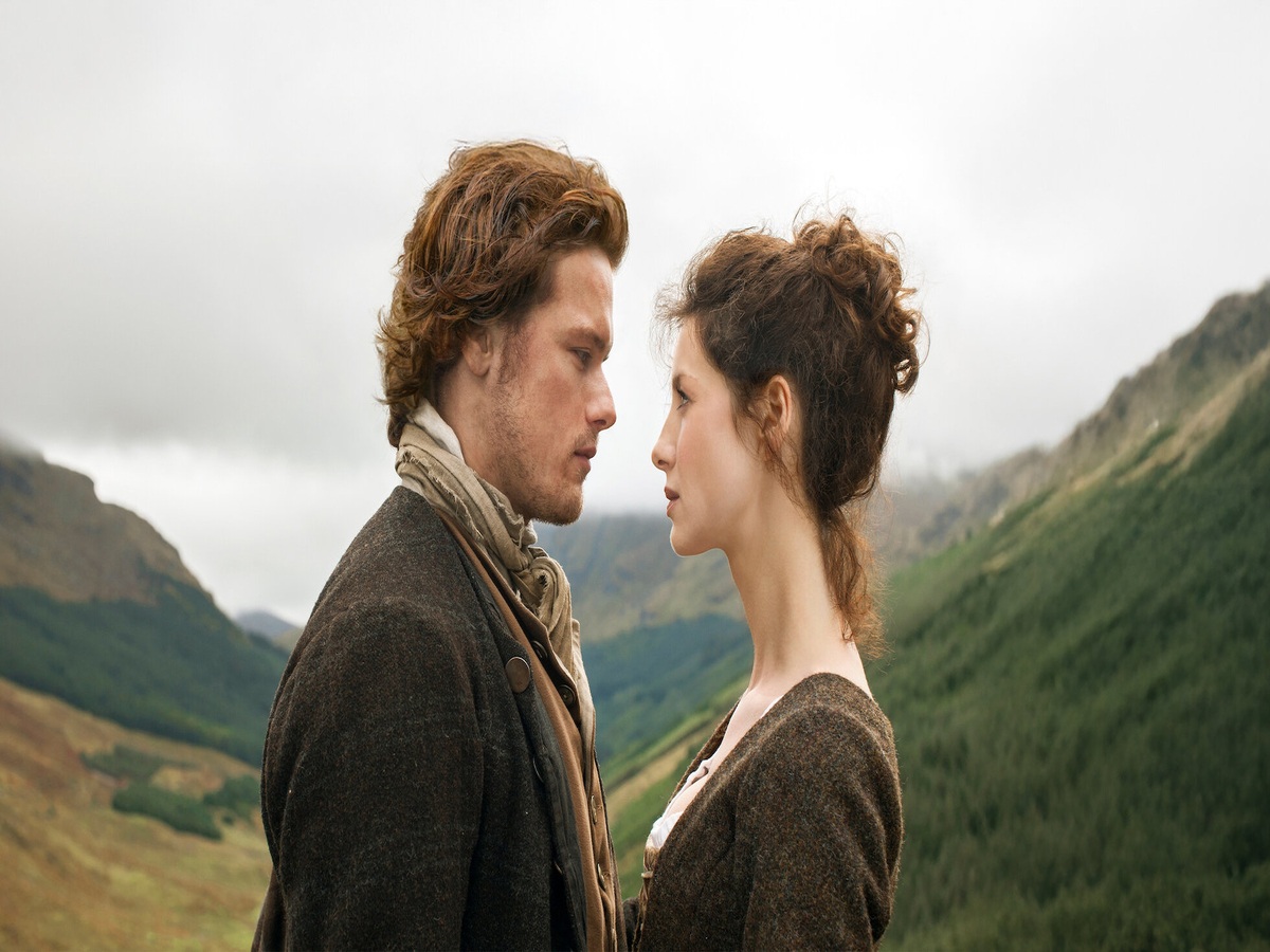 Time-crossed lovers Jamie and Claire face dilemmas during the American Revolution in the series Outlander.