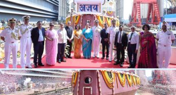 Launch Of ‘Ajay’ Marks Completion Of GRSE’s ASW Shallow Water Craft Project