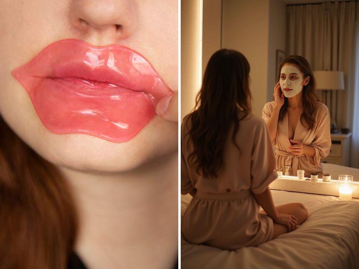 Apply A Face And Lip Mask Before Bed