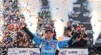 Denny Hamlin Takes 2nd Consecutive NASCAR Win At Dover In Rain-Hampered, Overtime Finish