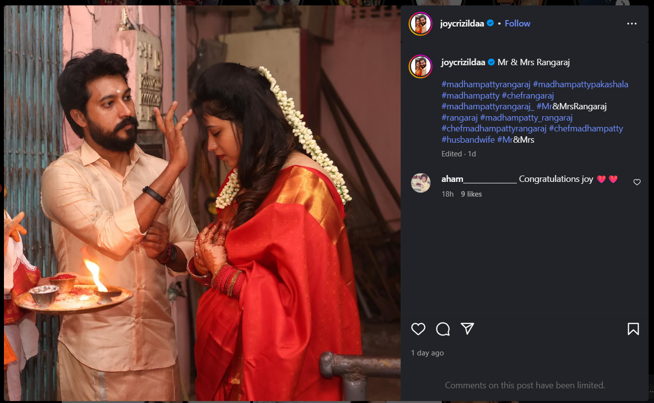 Second Marriage Without Divorce? Mathampatti Rangaraj’s Secret Wedding To Stylist Joy And Her 6-Month Pregnancy Spark Buzz