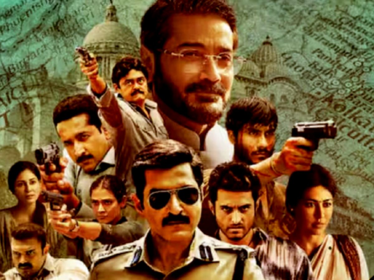 Poster of Khakee: The Bengal Chapter showing police officers and criminals against a gritty Bengal backdrop.