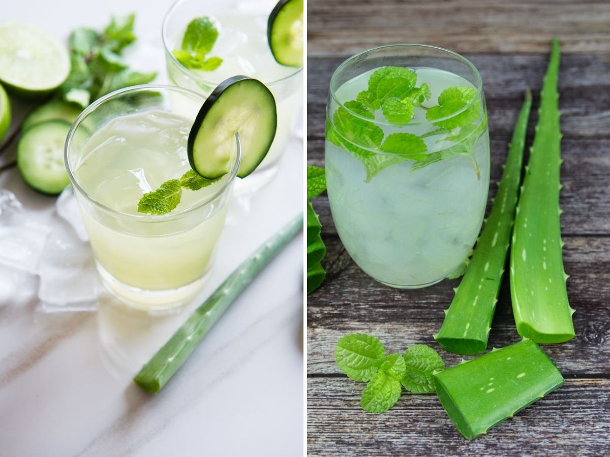Aloe Vera and Mint water