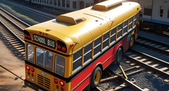 School Bus Crossing A Railway Track Collides With A Passenger Train In Tamil Nadu, 2 Students Killed