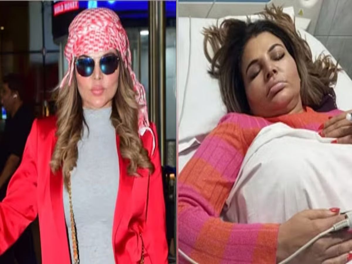 Rakhi Sawant discussing her health journey post-surgery