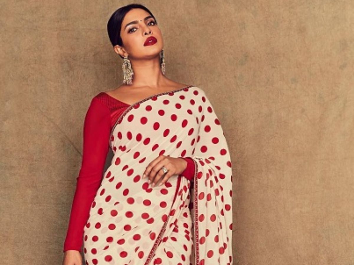 Priyanka Chopra In Polka Dot Saree