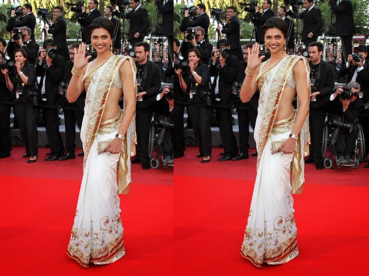 Deepika Padukone Inspired Classic Nivi Drape