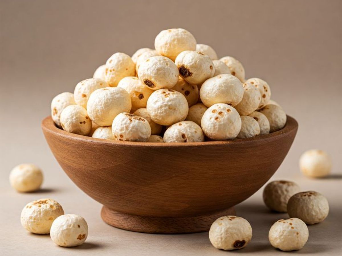 Puffed white Mithila Makhana