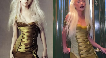 Christina Aguilera Puts A Glamorous, Edgy Spin To Her Iconic Versace Corset Dress Two Decades Later