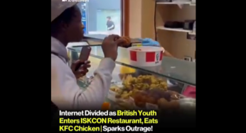 Watch! Influencer Eats Chicken At ISKCON Govinda Restaurant, Says ‘Free The Chicken’
