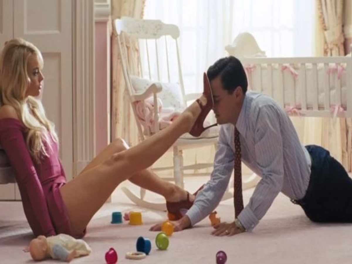 Margot Robbie and Leonardo DiCaprio in a powerful scene from Martin Scorsese's latest film