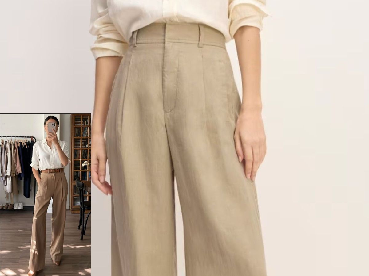 Pastel Shirt with Beige Pants