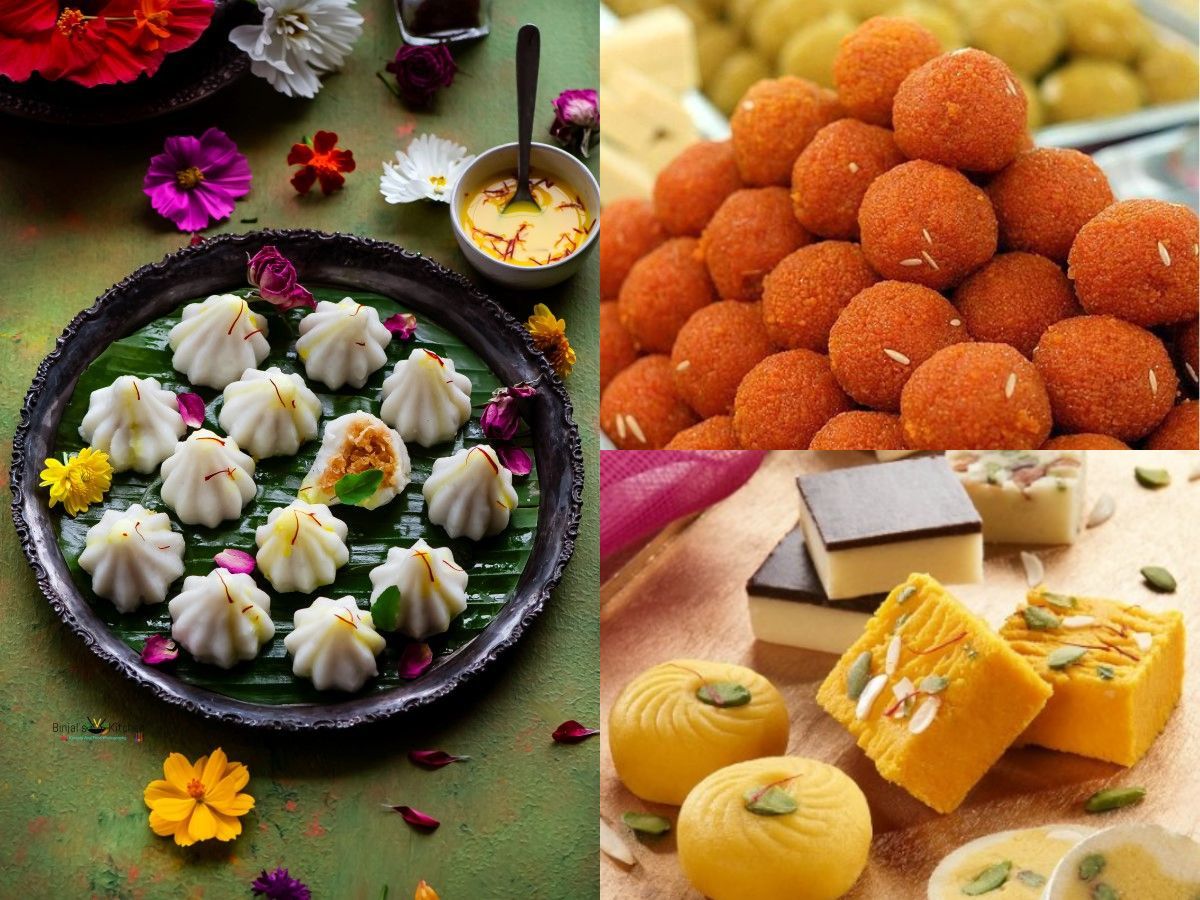 Traditional sweets like modaks