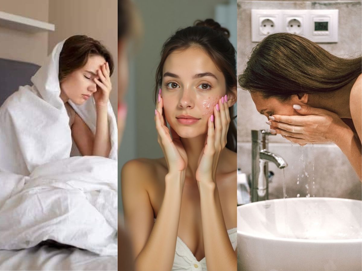 Not removing makeup before bed