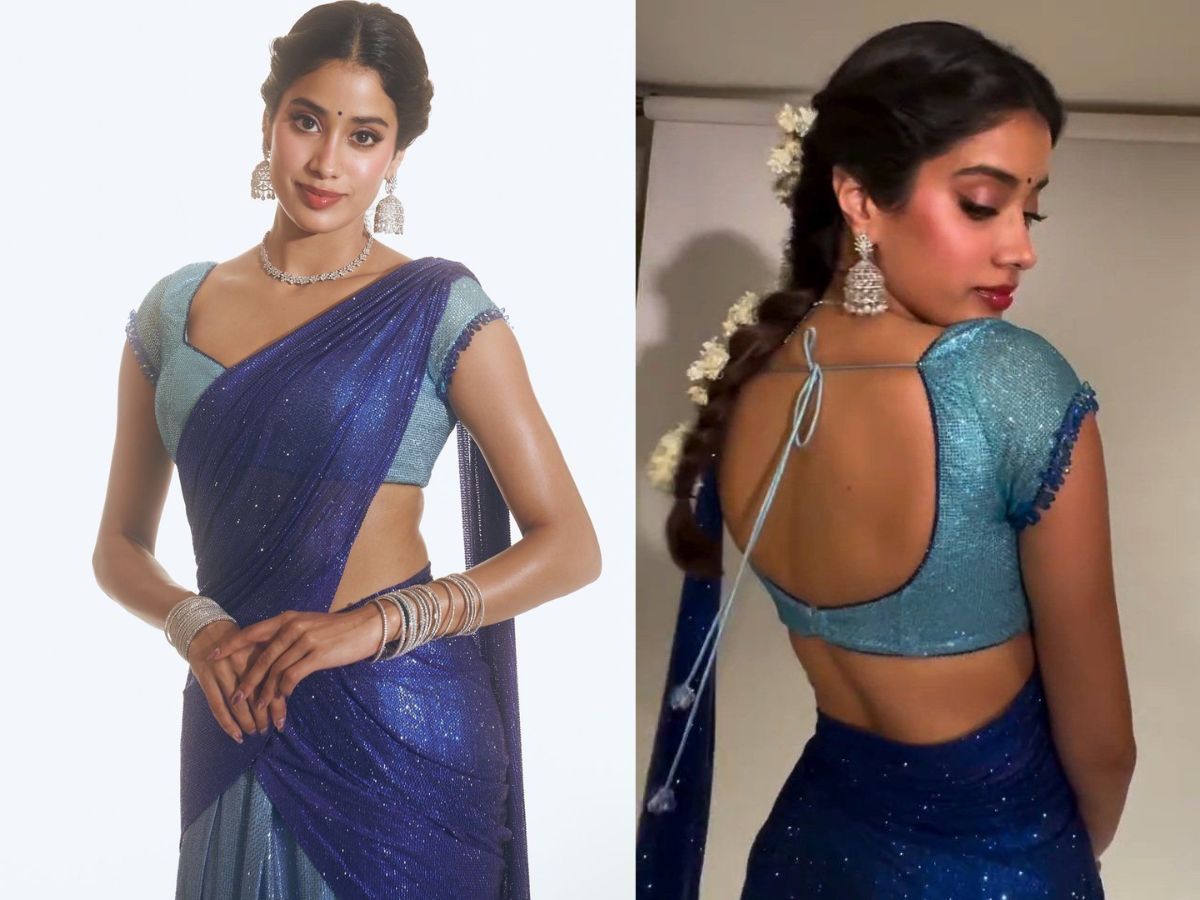 Skirt style saree look