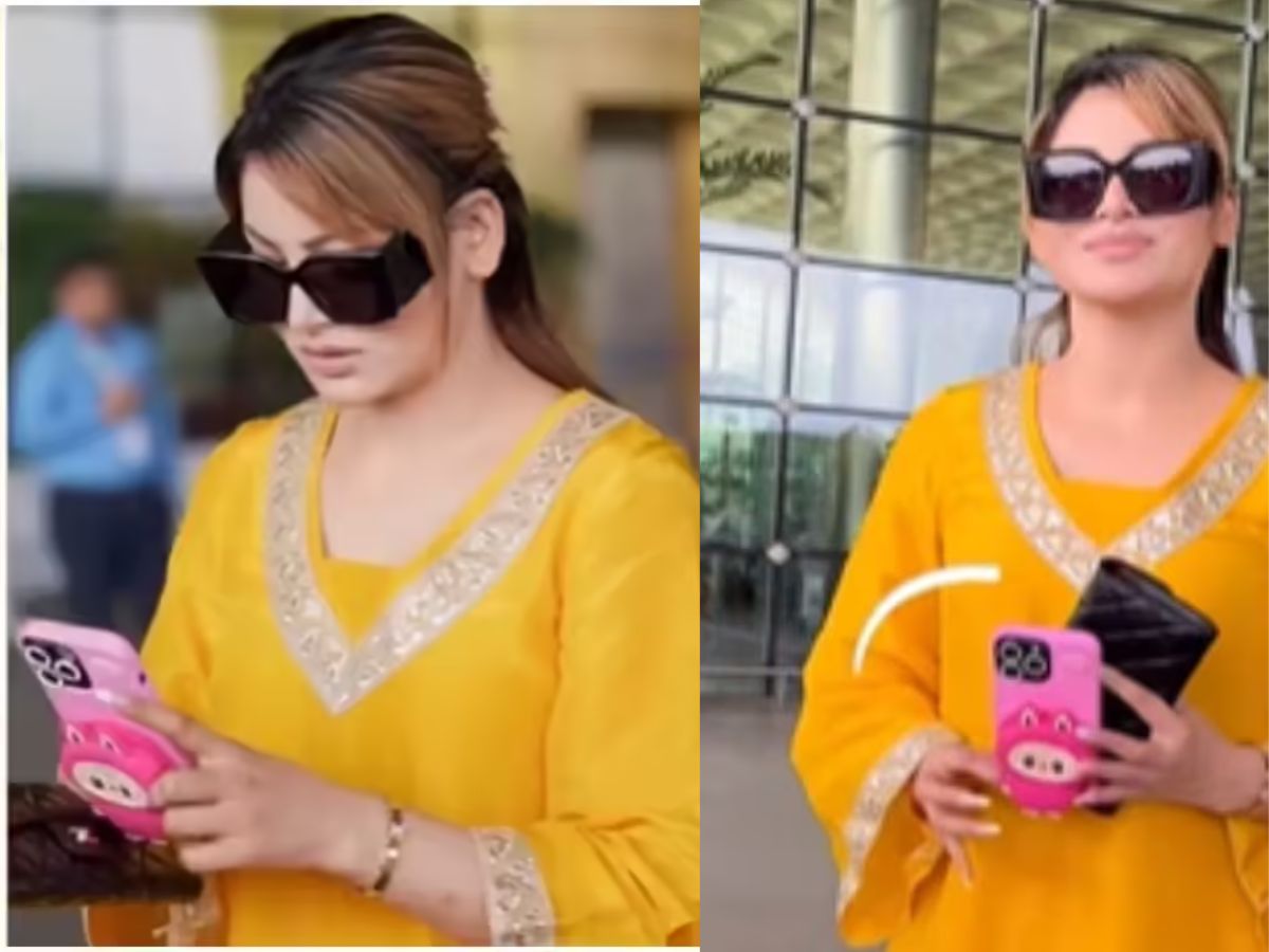 Mumbai Airport: Pink Labubu Phone Cover