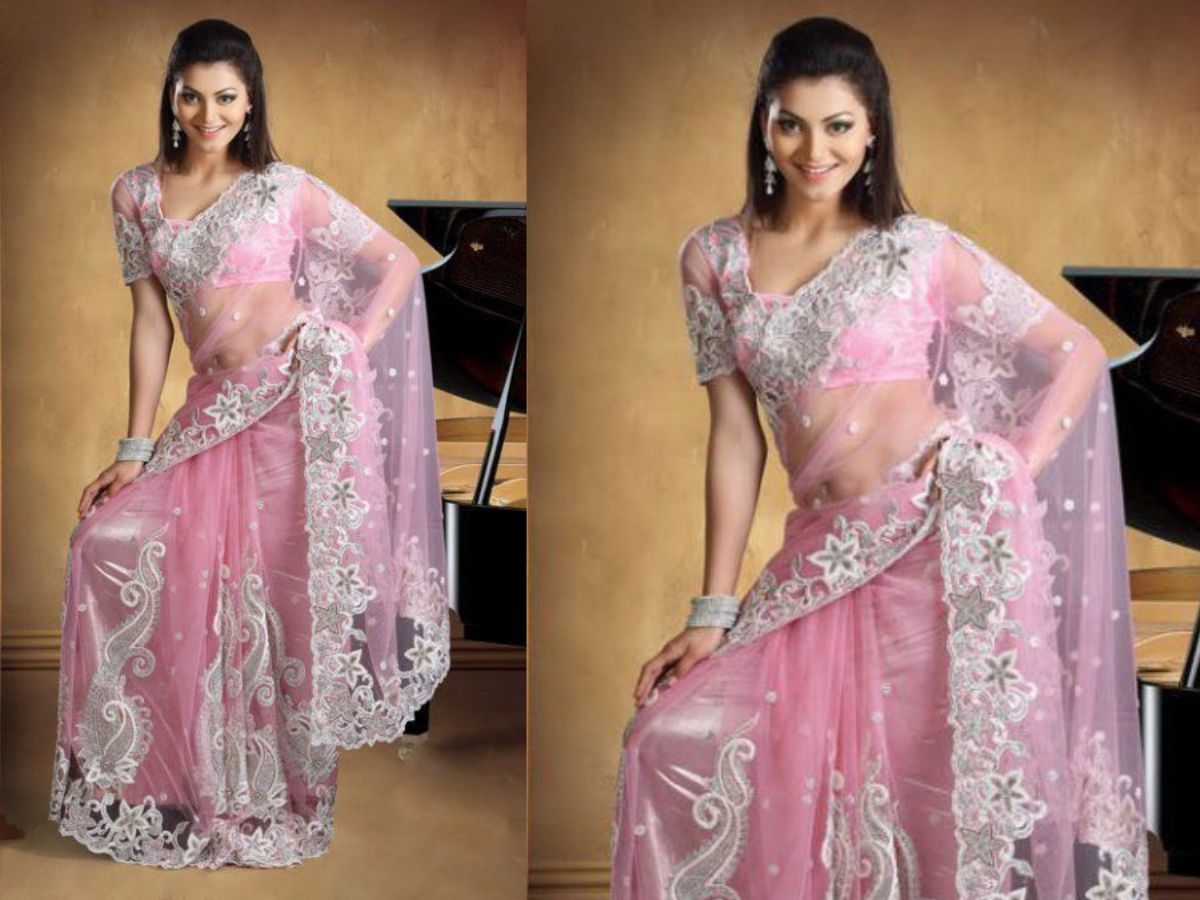 Urvashi in saree