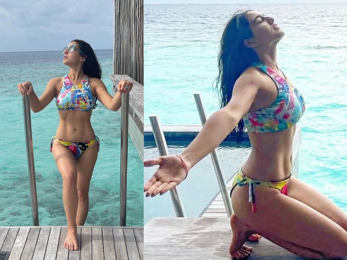 Colorful bikini look of Sara Ali Khan