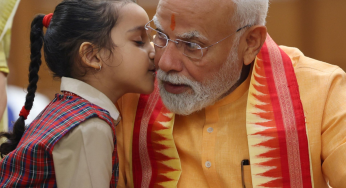 In Pics: Cute Pics Released Of PM Modi Celebrating Rakhi With School Kids