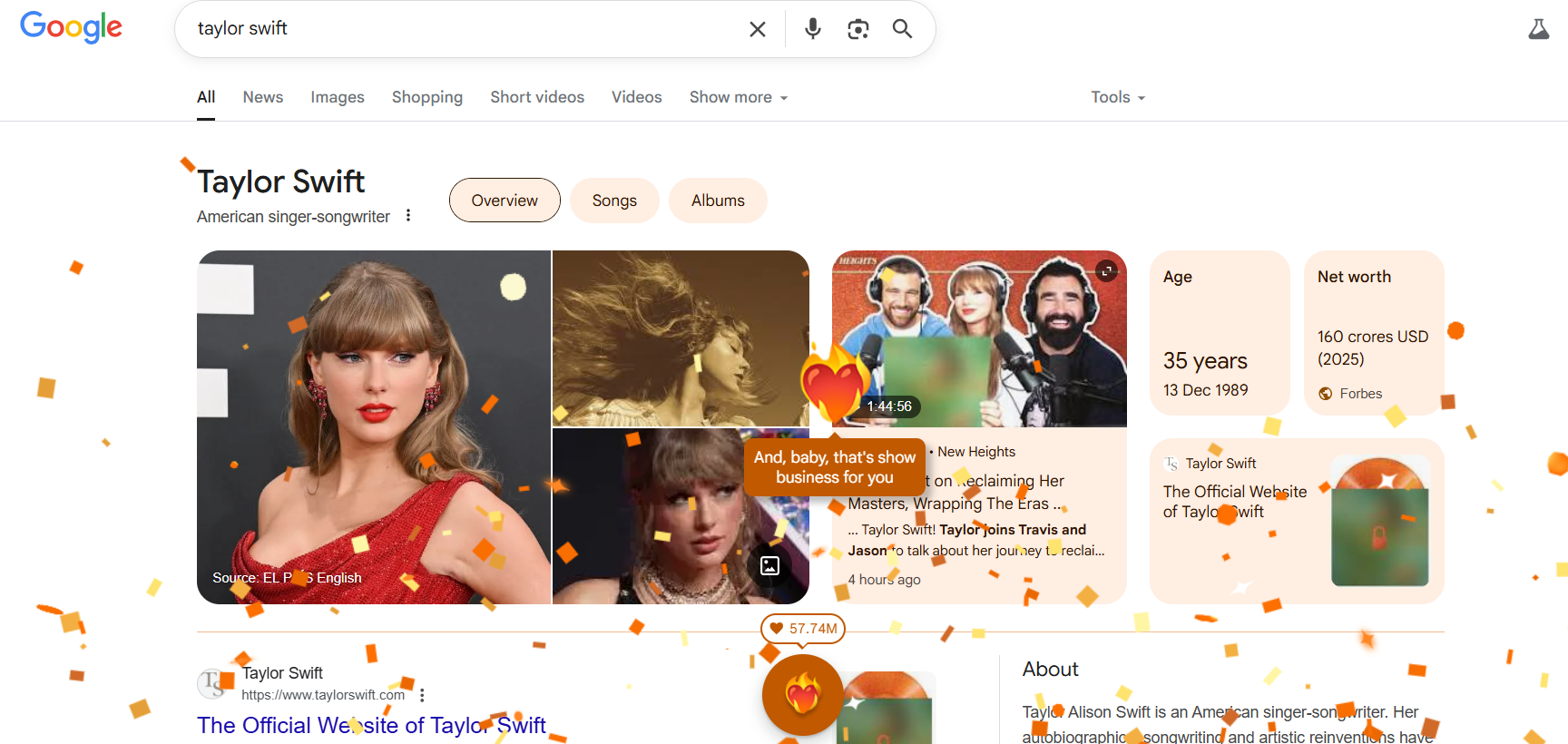 The Life Of A Showgirl: Google Celebrates Taylor Swift’s New Album’s Release Date Announcement