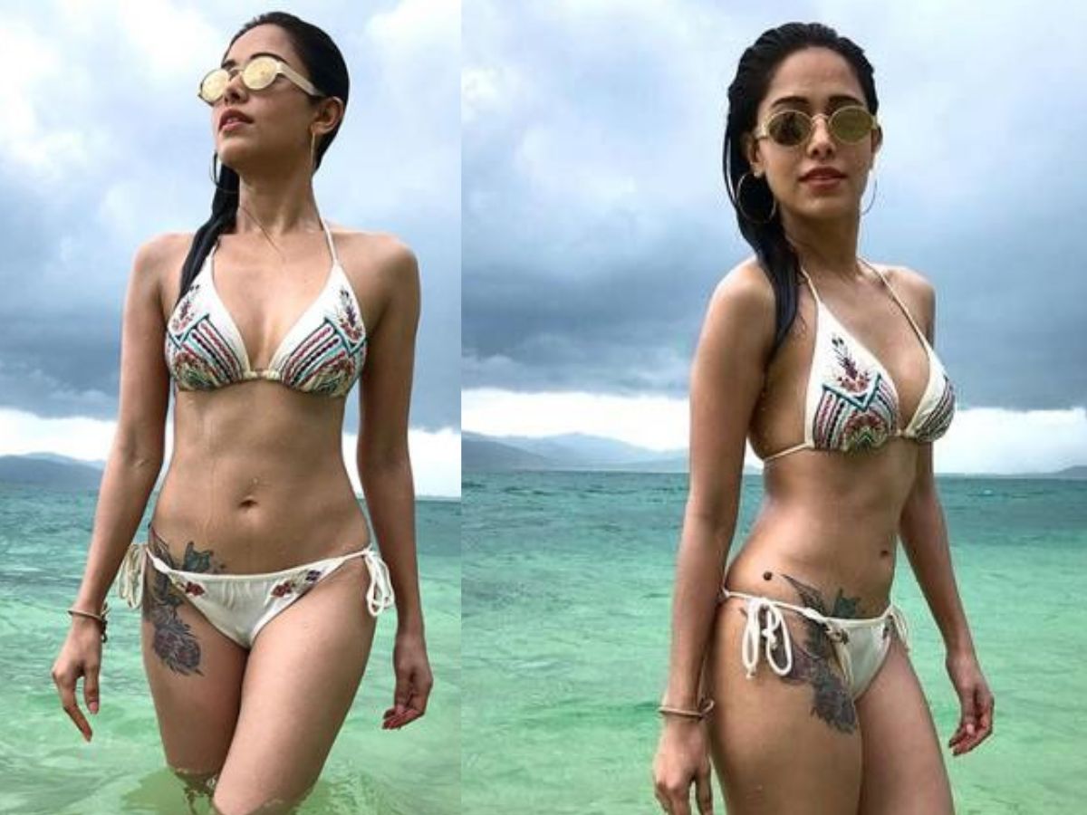 Nushrat Bharucha in White Bikini